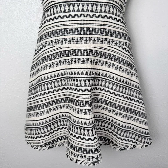 NWT Banana Republic striped jacquard woven fringe fit and flare dress 8 - Picture 7 of 12